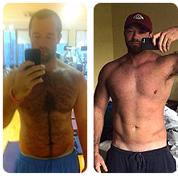 Before and after picture of Mark Ivers