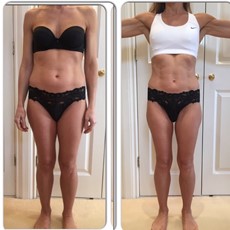Before and after picture of Lisa Chaplin - 9 weeks